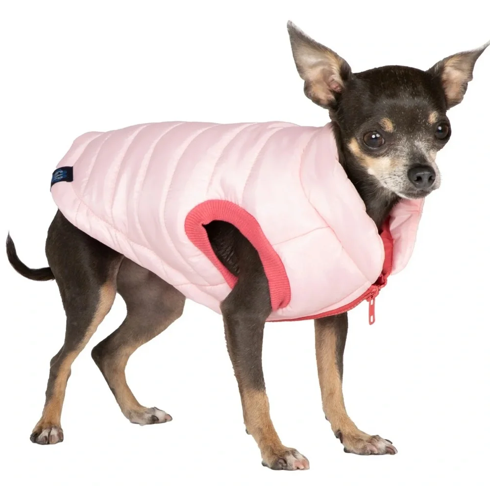 GAP PINK QUILTED BOMBER FOR PETS Pink Size LARGE New